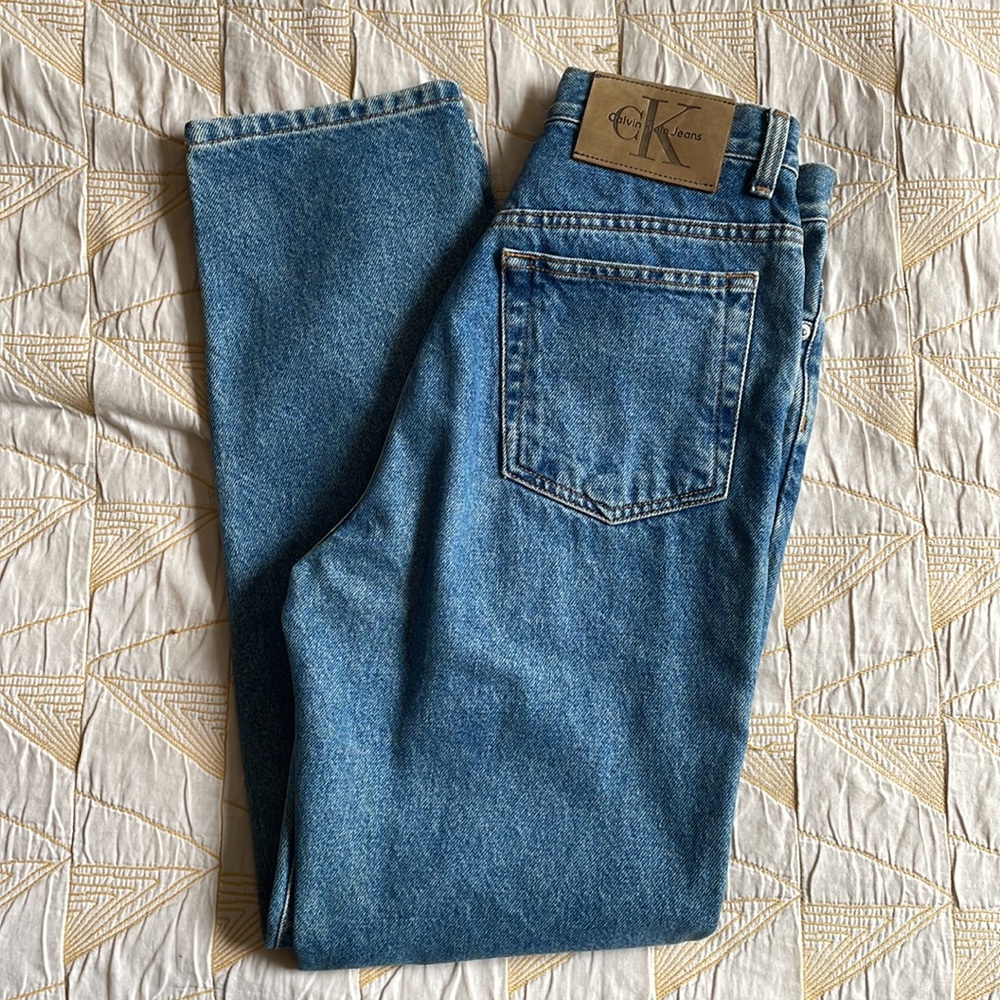 High waisted CK 100% cotton jeans-size 6 - Picture 2 of 3